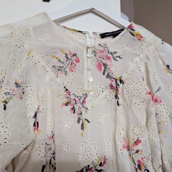 French Connection FCUK Flores Scatter Georgette Boho Floral Dress S NWOT - Picture 4 of 12